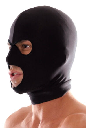 Maska Fetish Fantasy Series Spandex 3 Hole Hood Black Pipedream