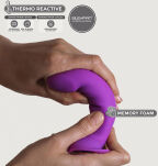 Silikonowe Dildo Premium Hitsens Model 6 Purple Adrien Lastic - 4