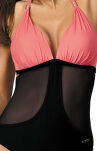 Priscilla M-428 Nectarine-Nero Kostium kąpielowy - 2