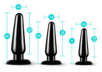 Zestaw Korków Blush Anal Adventures Basic Plug Kit Black Blush - 3