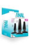 Zestaw Korków Blush Anal Adventures Basic Plug Kit Black Blush - 4