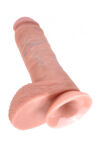 8' Cock With Balls Flesh Dildo Z Jądrami Cieliste 20Cm King Cock - 4