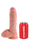 8' Cock With Balls Flesh Dildo Z Jądrami Cieliste 20Cm King Cock - 5