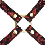 Uprząż Bondage Victorian Garden Lace And Pu Hogtie Liebe Seele - 3
