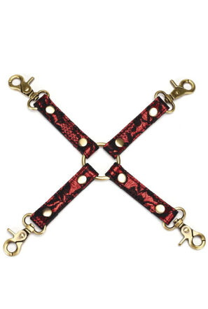 Uprząż Bondage Victorian Garden Lace And Pu Hogtie Liebe Seele