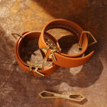 Kajdanki Ankle And Wrist Cuffs Set Brown LOCKINK - 3