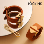 Kajdanki Ankle And Wrist Cuffs Set Brown LOCKINK - 5