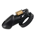 Zestaw Pasów Cnoty Denial Silicone Chastity Cage Set Black Brutus - 2