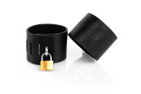 Kajdanki z kłódką czarne L Primal Bond Whips - 2