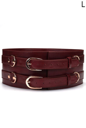 Liebe Seele pas do krępowania Wine Red Waist Cuff L Size