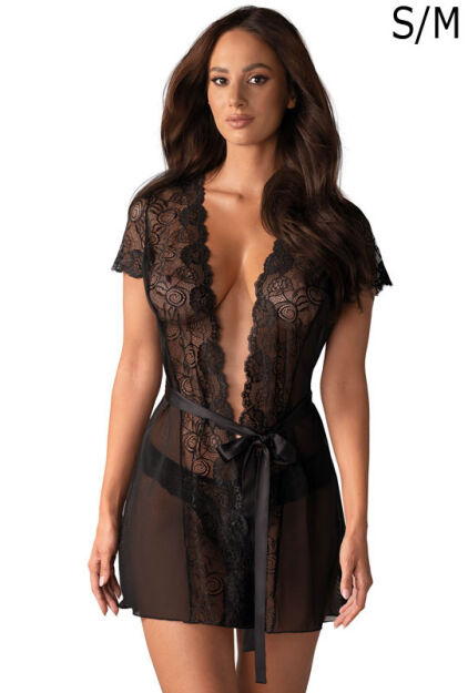 Obsessive peniuar ze stringami Alluria S/M