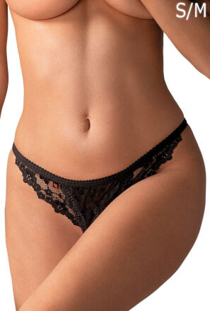 Letica stringi otwarte czarne  S/M Obsessive