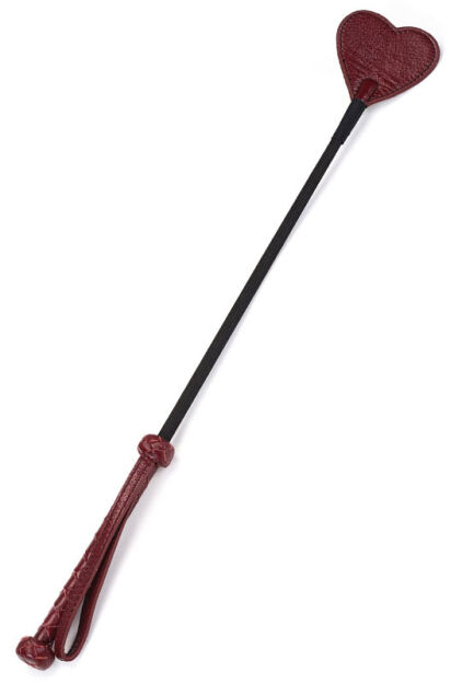 Liebe Seele szpicruta Wine Red Rding Crop with Heart-Shape Tip