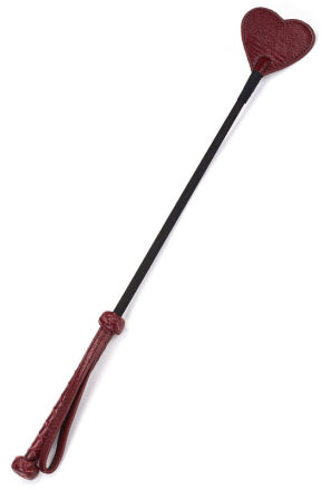 Szpicruta Wine Red Rding Crop With Heart-Shape Tip Liebe Seele