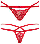 838-Tho-3 Stringi Czerwone S/M Obsessive - 6