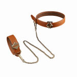 Zestaw Bdsm Bondage & Restraint Set Brown LOCKINK - 4