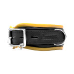 BRUTUS Leather Collar Black/Yellow - 3