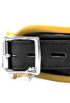 BRUTUS Leather Collar Black/Yellow - 2