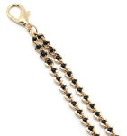 Liebe Seele klamerki na sutki Black Beads Chains And Nipple Clamps - 3