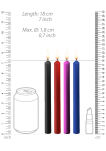 Teasing Wax Candles Large 4-Pack Mixed Color - Wielokolorowy Zestaw Długich Świec Do Bdsm Ouch! by Shots - 8