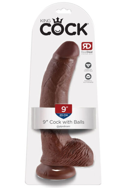 Dildo King Cock With Bals 9 Brown Pipedream