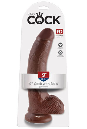 Dildo King Cock With Bals 9 Brown Pipedream