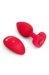 Korek Analny Vibrating Heart Shape Jewel Plug M/L Red b-Vibe - 2