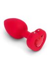 Korek Analny Vibrating Heart Shape Jewel Plug M/L Red b-Vibe - 3
