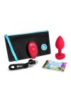 Korek Analny Vibrating Heart Shape Jewel Plug M/L Red b-Vibe - 4