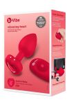 Korek Analny Vibrating Heart Shape Jewel Plug M/L Red b-Vibe - 5