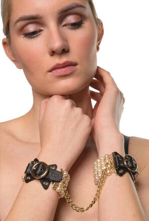 Kajdanki na nadgarstki BDSM Soirée Pearl Handcuffs Guilty Pleasure