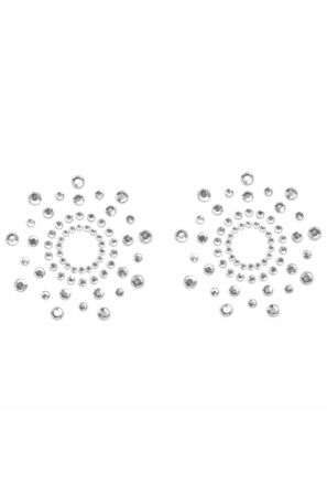 Biżuteryjne naklejki na sutki Mimi Silver Nipple Cover Bijoux Indiscrets