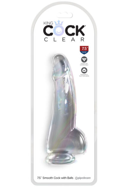 Dildo 19Cm King Cock Clear With Balls Pipedream
