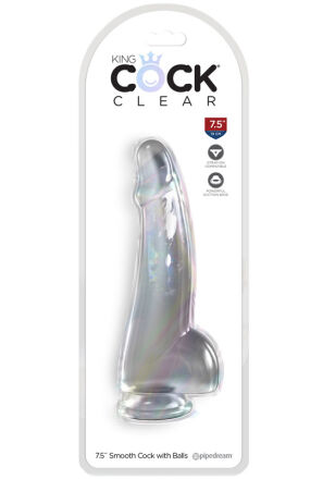 Dildo 19Cm King Cock Clear With Balls Pipedream
