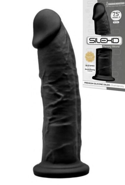 Silikonowe Dildo Model 2 19 Cm Black Silexd