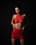 Reina Red Biustonosz Czerwony Xs/S Promees - 4