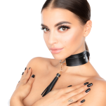 Obróżka Z Chwostem Teasing Tassel Collar Black/Gold Kinky Diva - 2