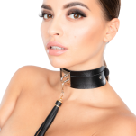 Obróżka Z Chwostem Teasing Tassel Collar Black/Gold Kinky Diva - 3
