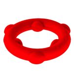Pierścień erekcyjny [SIL] SPINNER Cockring Red Oxballs - 5