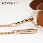 Obroża ze smyczą Collar With Leash Set Brown LOCKINK - 5