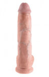 10' Cock With Balls Flesh Dildo Z Jądrami Cieliste 25 Cm King Cock - 2