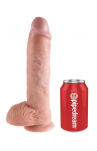 10' Cock With Balls Flesh Dildo Z Jądrami Cieliste 25 Cm King Cock - 5