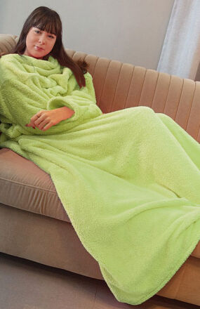 Koc z rękawami zielony