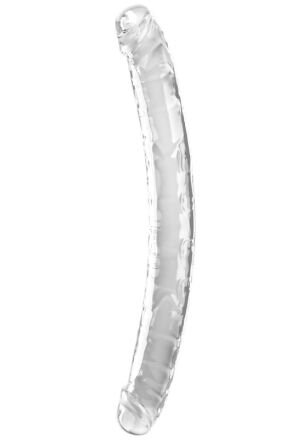 Podwójne dildo 46 cm King Cock Clear Double Dildo 18" Pipedream