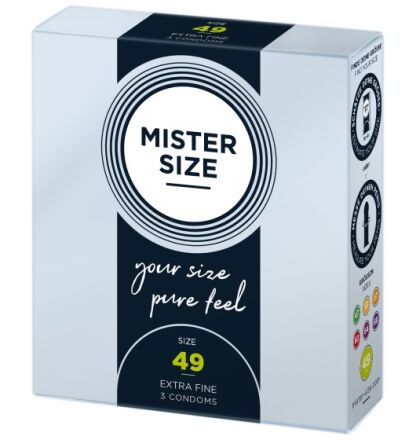Condoms 49 Mm 3 Pieces Mister.Size