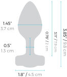 Korek analny Vibrating Jewel Plug S/M Teal b-Vibe - 7