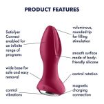 Rotacyjny korek analny Rotator Plug 2 Connect App Violet Satisfyer - 7