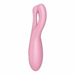 Wibrator do łechtaczki Threesome 4 Connect App Pink Satisfyer - 7