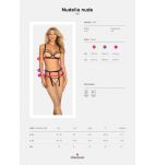 Beżowy Komplet Z Pasem Do Pończoch Nudelia Nude L/Xl Obsessive - 5