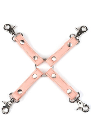 Liebe Seele uprząż Bondage Pink Organosilicon Hogtie